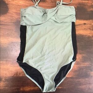 Stylish Black and Gray Women Swim One Piece